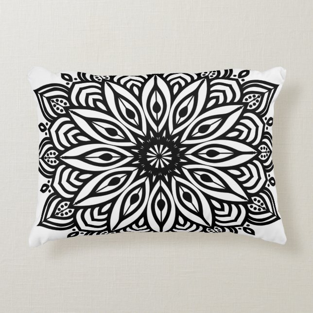 Rosette Mandala Dekoration Dekokissen (Vorderseite)