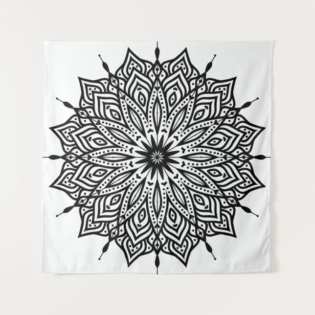 Rosette Mandala Dekoration Wandteppich (Vorderseite)