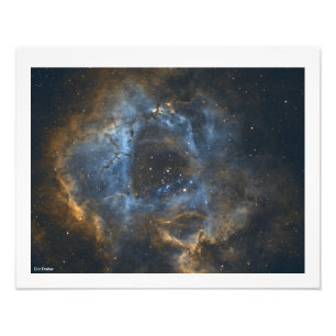 Rosette Nebula mit der Grenze von Eric Dreher Fotodruck
