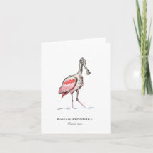 Rosette-Spoonbill-Notizkarte