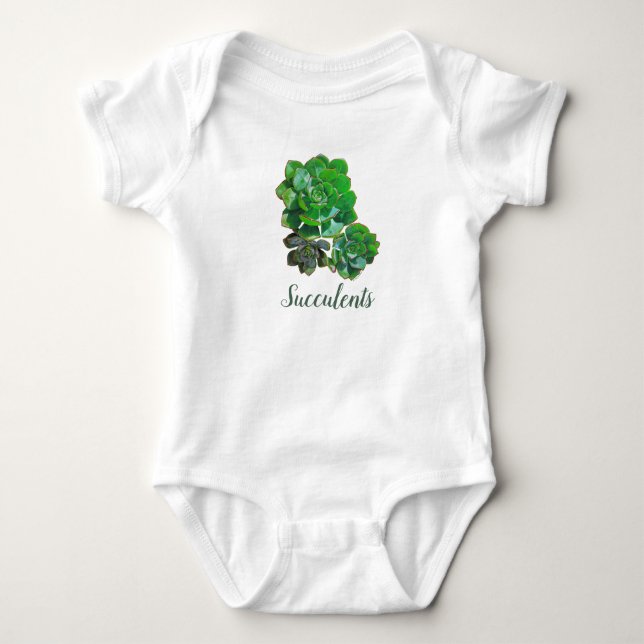 Rosette Succulents Baby Bodysuit Baby Strampler (Vorderseite)