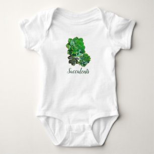 Rosette Succulents Baby Bodysuit Strampler