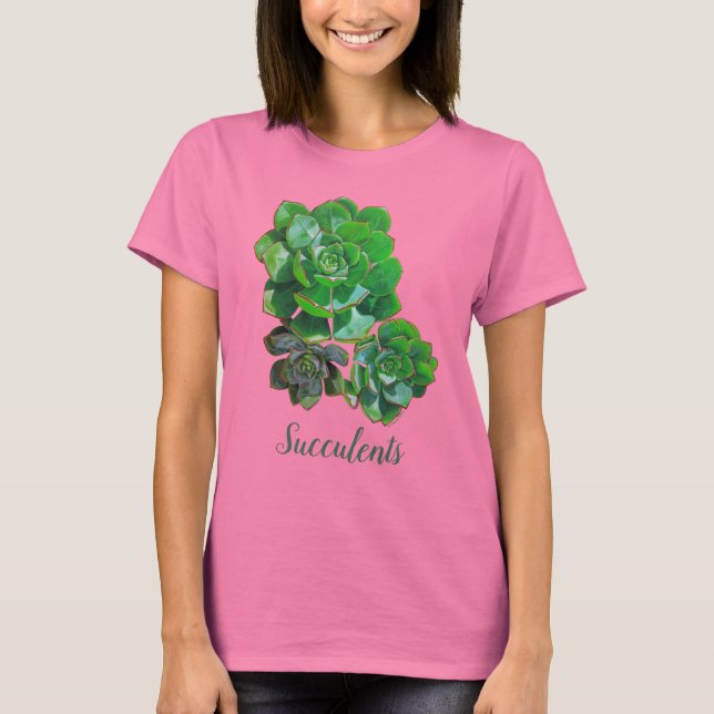 Rosette Succulents - Frauentop T-Shirt (Vorderseite)
