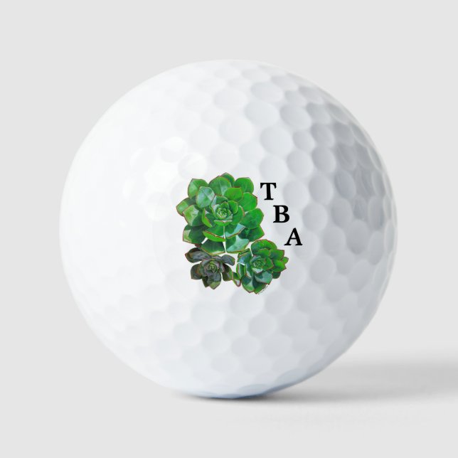 Rosette Succulents Golf Balls Golfball (Vorderseite)