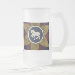 Rosette-Tasse Mattglas Bierglas