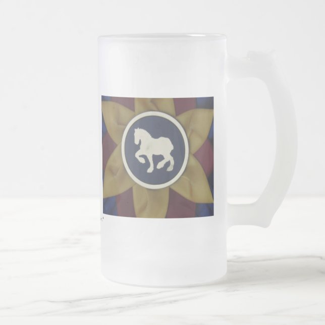 Rosette-Tasse Mattglas Bierglas (Rechts)