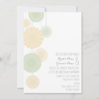 Rosetten Hochzeitseinladung _ Minze