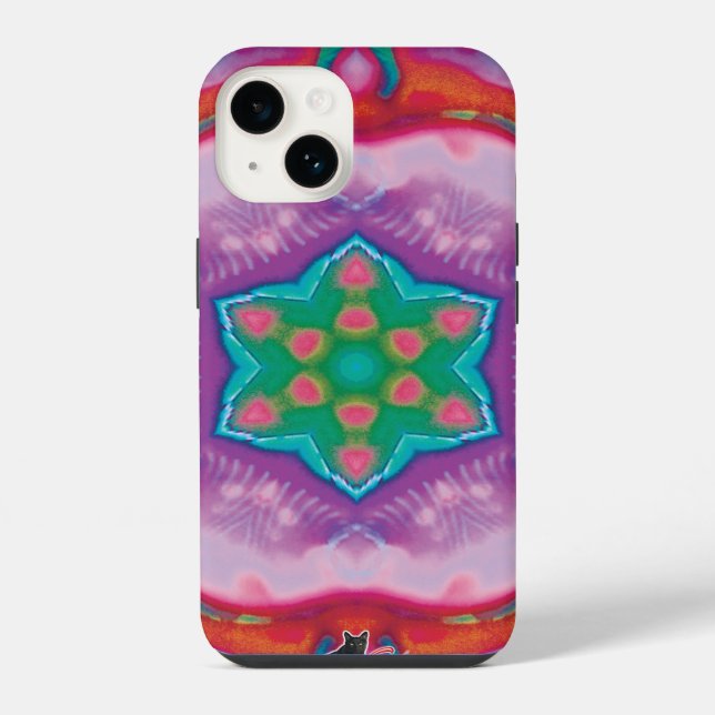Rosetten-Kaleidoskop-iPhone-Hülle iPhone Hülle (Rückseite)