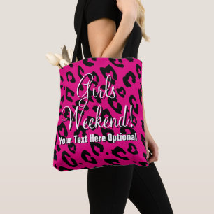 Rosetten-Tasche für Mädchen-Wochenende in Rosa Leo Tasche