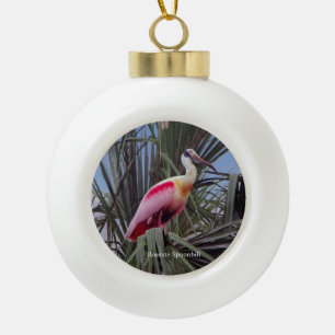 Rosettenlöffel oder Schneeflockenschmuck Keramik Kugel-Ornament