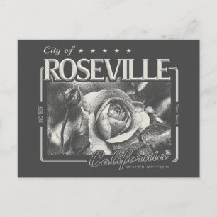 ROSEVILLE KALIFORNIEN VINTAG - STADT ROSEVILLE POSTKARTE