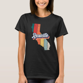 Roseville Stadt Retro Vintage Heimatstadt Kaliforn T-Shirt