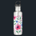 Rosewater Bloom Delight Edelstahlflasche<br><div class="desc">Infuse your home with gentle charm using our Rosewater Bloom Delight collection. This design features a lush display of blushing pink flowers, beautifully complemented by subtle touches of blue and vibrant green foliage. It's a sweet, elegant pattern that brings a fresh and inviting atmosphere to any living space, perfect for...</div>