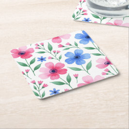  Rosewater Bloom Delight Rechteckiger Pappuntersetzer