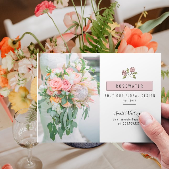 Rosewater Small Business Marketing Postkarte (Von Creator hochgeladen)