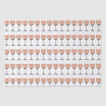 Roséwein-Glas-Seidenpapier