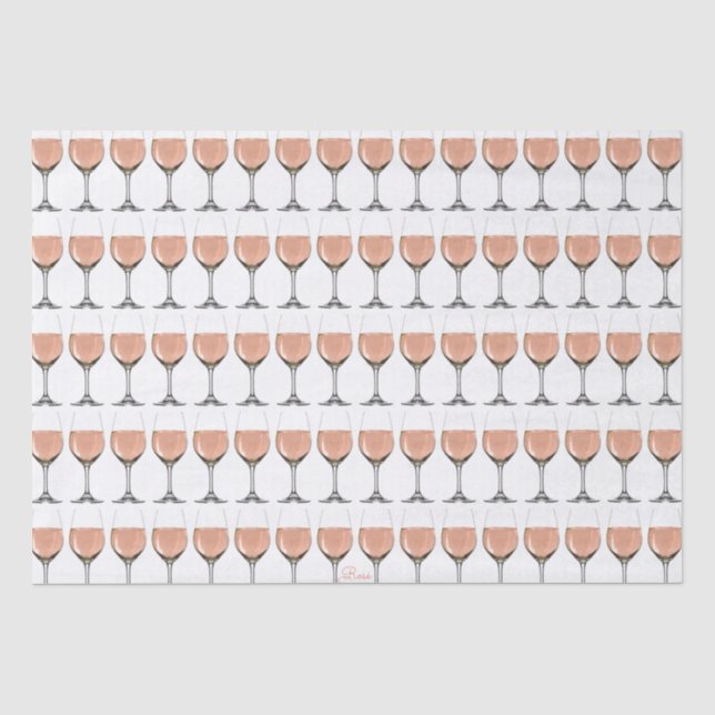 Roséwein-Glas-Seidenpapier Seidenpapier (Vorderseite)