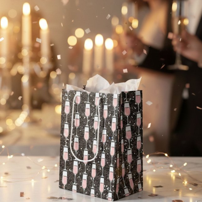 Roséwein-Muster Mittlere Geschenktüte (Von Creator hochgeladen)