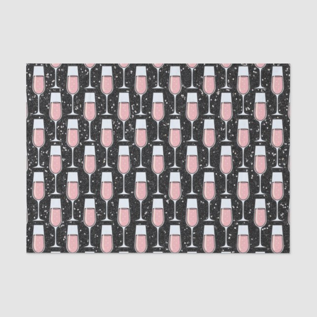 Roséwein-Muster Seidenpapier (Vorderseite)