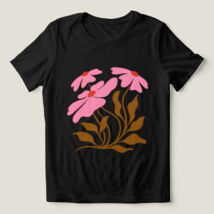 Rosewood Bloom Damen Abstract Floral T-Shirt Tri-Blend Shirt