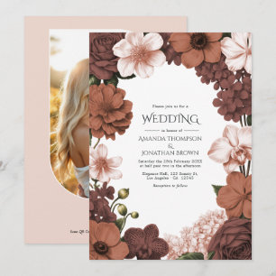 Rosewood Clay, Toffee Blush und Sandstein-Rosa Einladung