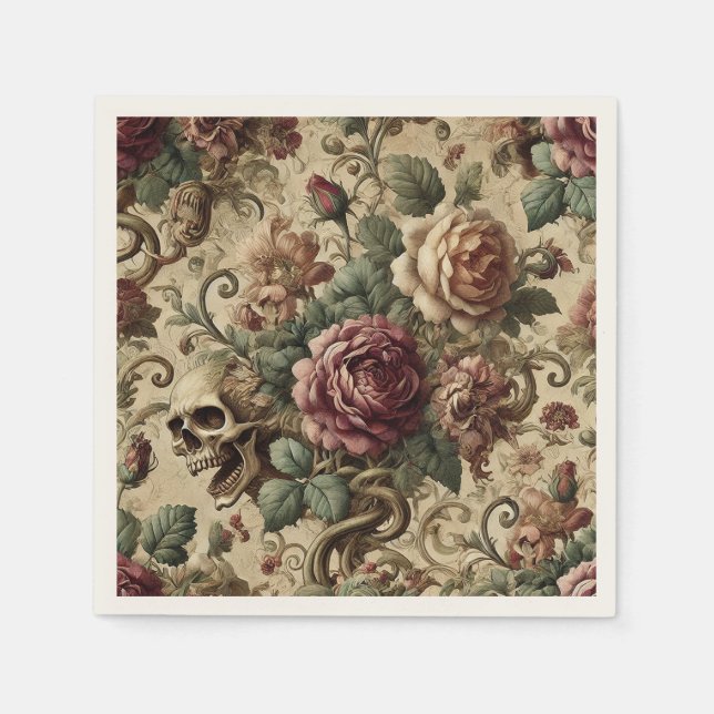 Rosewood Crematory - Gothic Floral Pillow Serviette (Vorderseite)