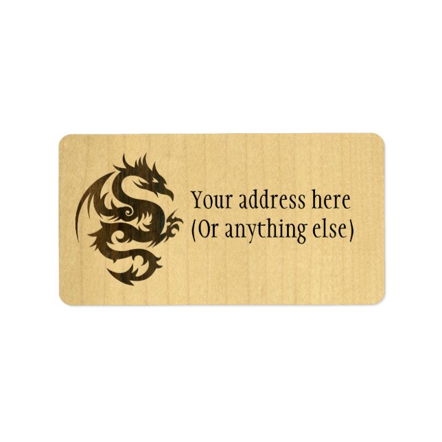 Rosewood Dragon Adressaufkleber (Vorne)