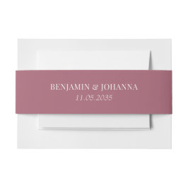 Rosewood Pink Wedding Custom Einladungsbanderole