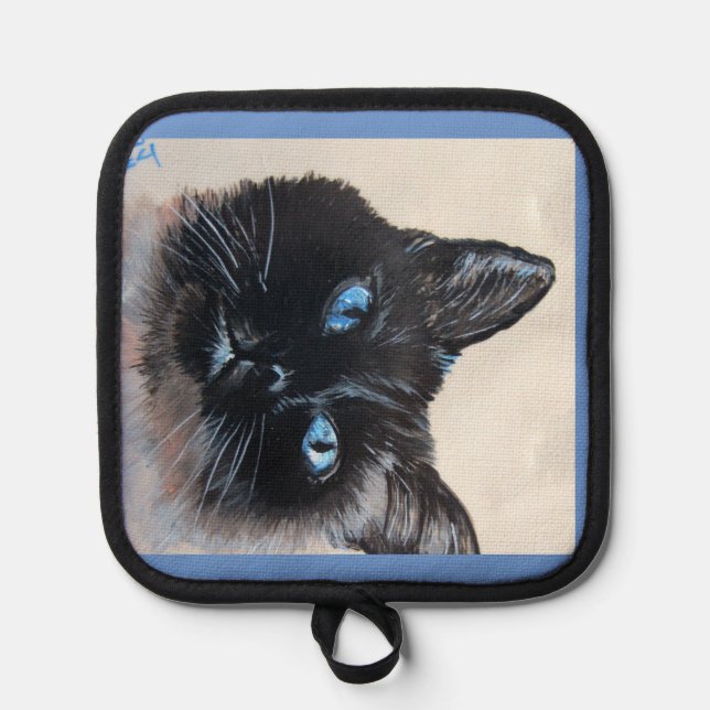 Rosey the Siamese Cat Oven Mitts & Pot Holders Topflappen (Vorderseite)