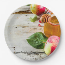 Rosh HaShana 9" Papierplatte