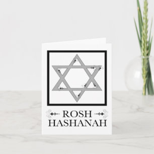 rosh hashana: der Davidsstern elegant blühen Feiertagskarte