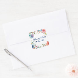 Rosh Hashana Happy New Year Holiday Card Quadratischer Aufkleber