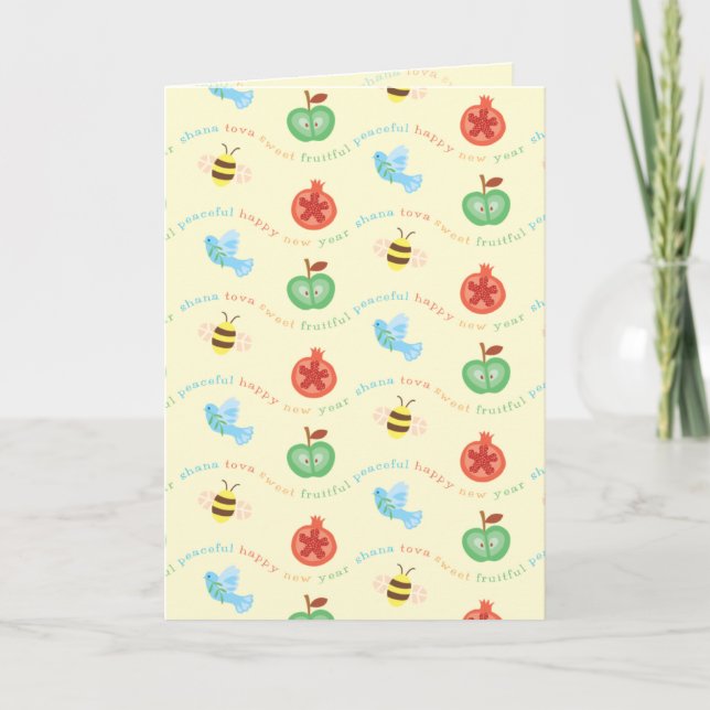 Rosh Hashana Icons-Karte Feiertagskarte (Vorderseite)