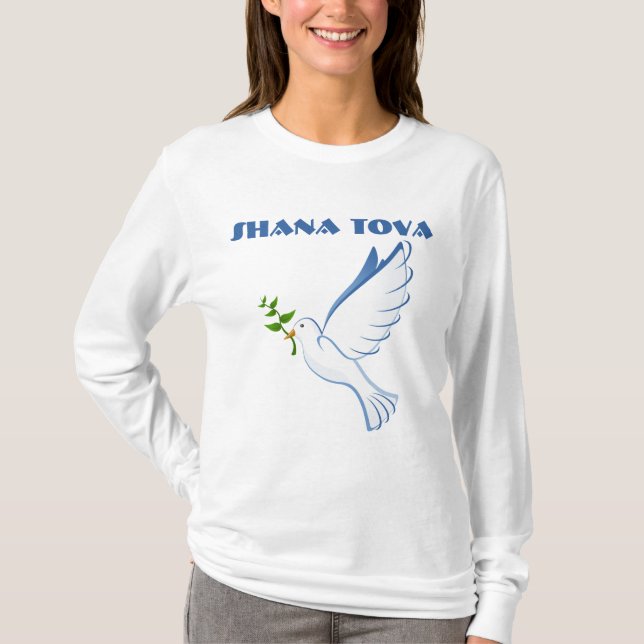 Rosh Hashana Jüdisches Silvestertaube-Shirt T-Shirt (Vorderseite)