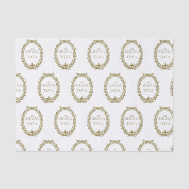 Rosh Hashana Parisian Inspiriert Tissue Paper Seidenpapier (Vorderseite)
