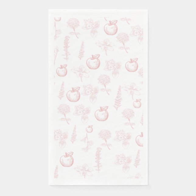 Rosh Hashana Pink Toile Napkins Serviette (Vorderseite)