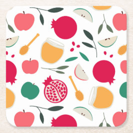 Rosh Hashana Rechteckiger Pappuntersetzer