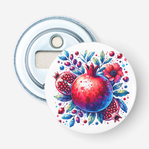 Rosh Hashana Wasserfarbe Pomegranat Flaschenöffner