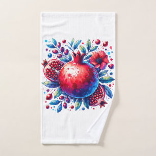 Rosh Hashana Wasserfarbe Pomegranat Handtuch