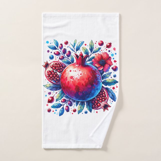 Rosh Hashana Wasserfarbe Pomegranat Handtuch (Handtuch)