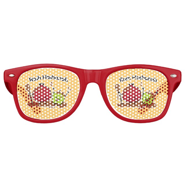 Rosh Hashanah Apfel Granatapfel Honig Jüdisch neu Partybrille (Vorderseite)