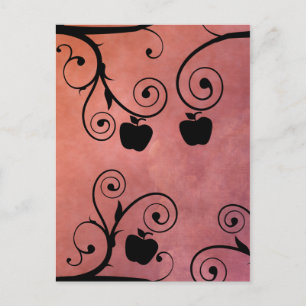 Rosh Hashanah Apfel-Silhouette Feiertagspostkarte
