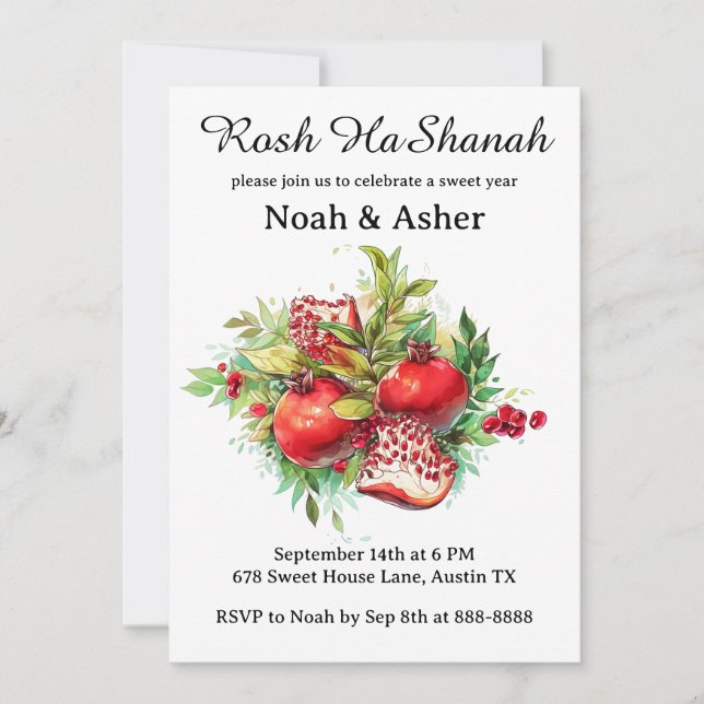 Rosh HaShanah Card Party Einladung Cards (Vorderseite)