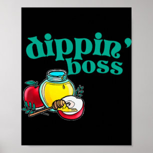 Rosh Hashanah Dipn' Boss Honig-Dip Jüdisches Neuja Poster