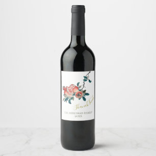Rosh Hashanah Elegantes neues Jahr Sweet Pomegrana Weinetikett