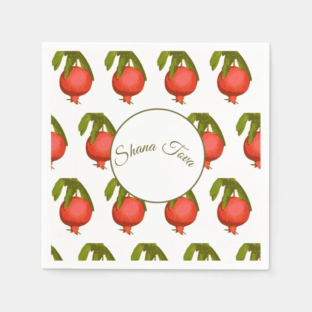 Rosh Hashanah Fest Neujahr Sweet Pomegranate Serviette (Vorderseite)