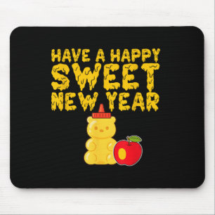 Rosh Hashanah Frohes Süßes Neues Jahr Honigbär Jüd Mousepad