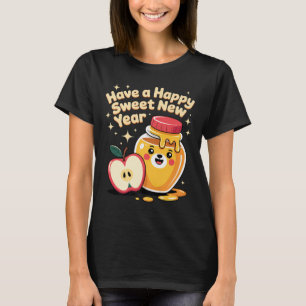 Rosh Hashanah Frohes Süßes Neues Jahr Honigbär Jüd T-Shirt