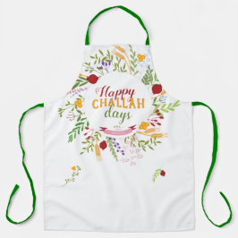 Rosh Hashanah Happy Challah Days Colorful Flora Schürze