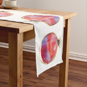 Rosh Hashanah Hebrew wünschShanah Tovah White Großer Tischläufer